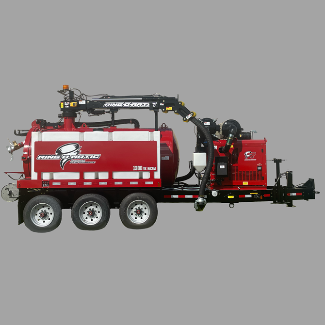 Ring-O-Matic 1300 VX diesel vacuum excavator with high-capacity performance for underground utility excavation